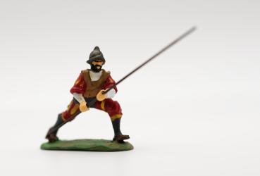 Landsknecht in position Spanish helmet LK108