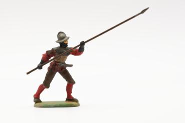 Landsknecht in position Spanish helmet