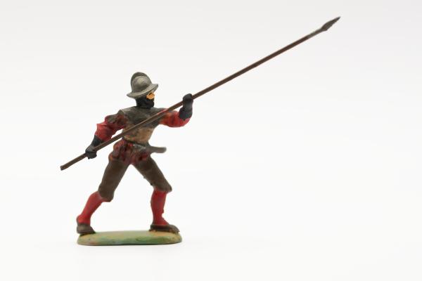 Landsknecht in position Spanish helmet